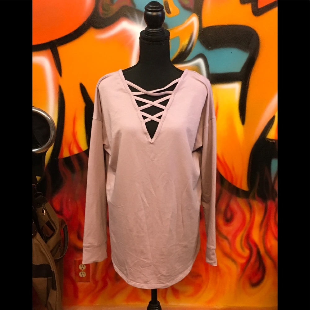 Danskin Now Long Sleeve Shirt Size Large 12/14